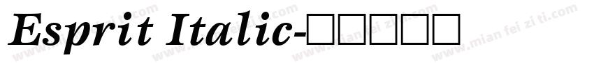 Esprit Italic字体转换